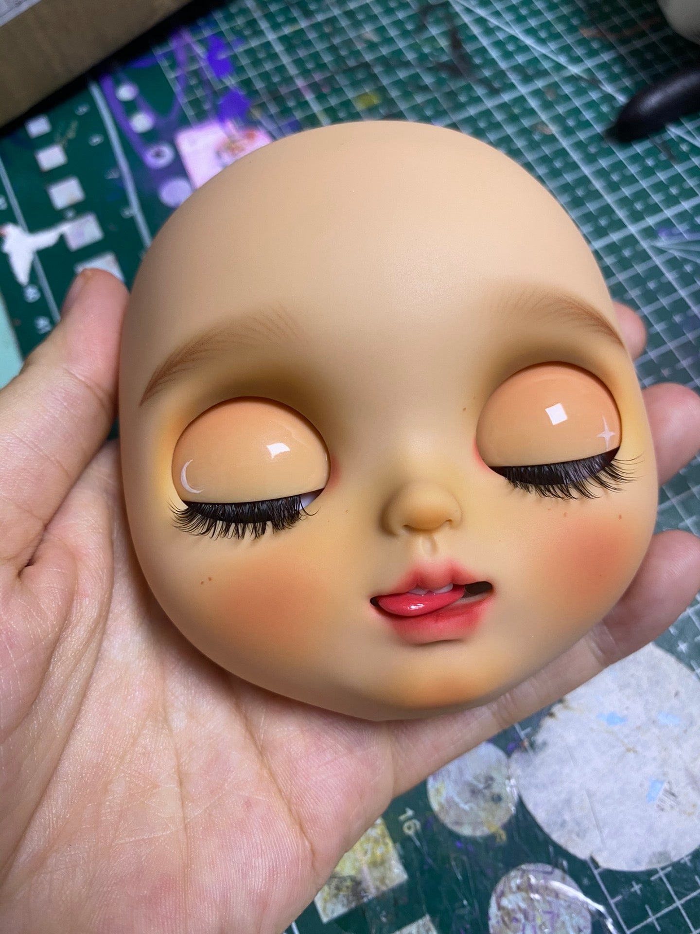 Blythe Doll Custom Faceplate with Makeup(Normal Skin) -RBL 202405