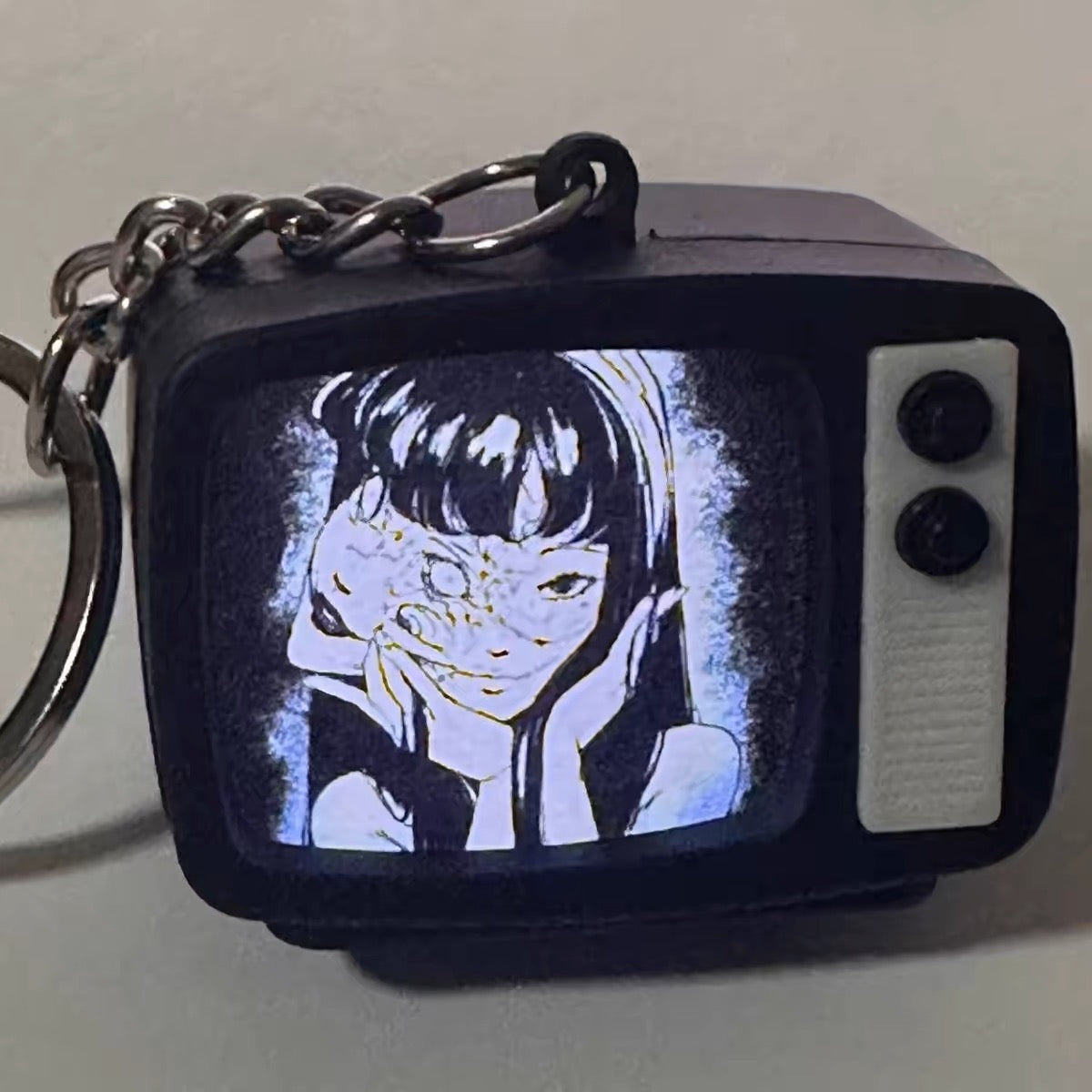 TOMIE JUNJI ITO TV Shaped Luminous Keychain
