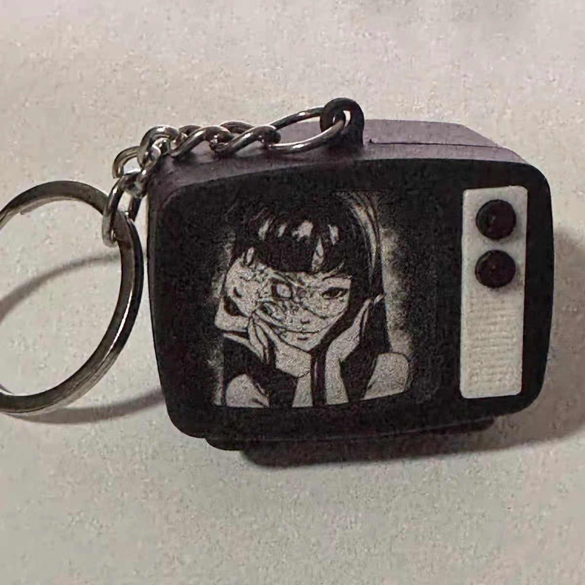 TOMIE JUNJI ITO TV Shaped Luminous Keychain