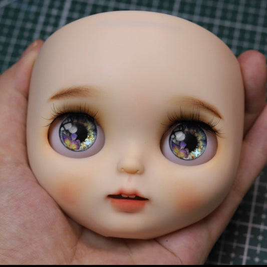 Halloween Blythe Doll Custom Faceplate with Makeup(White Skin) 011