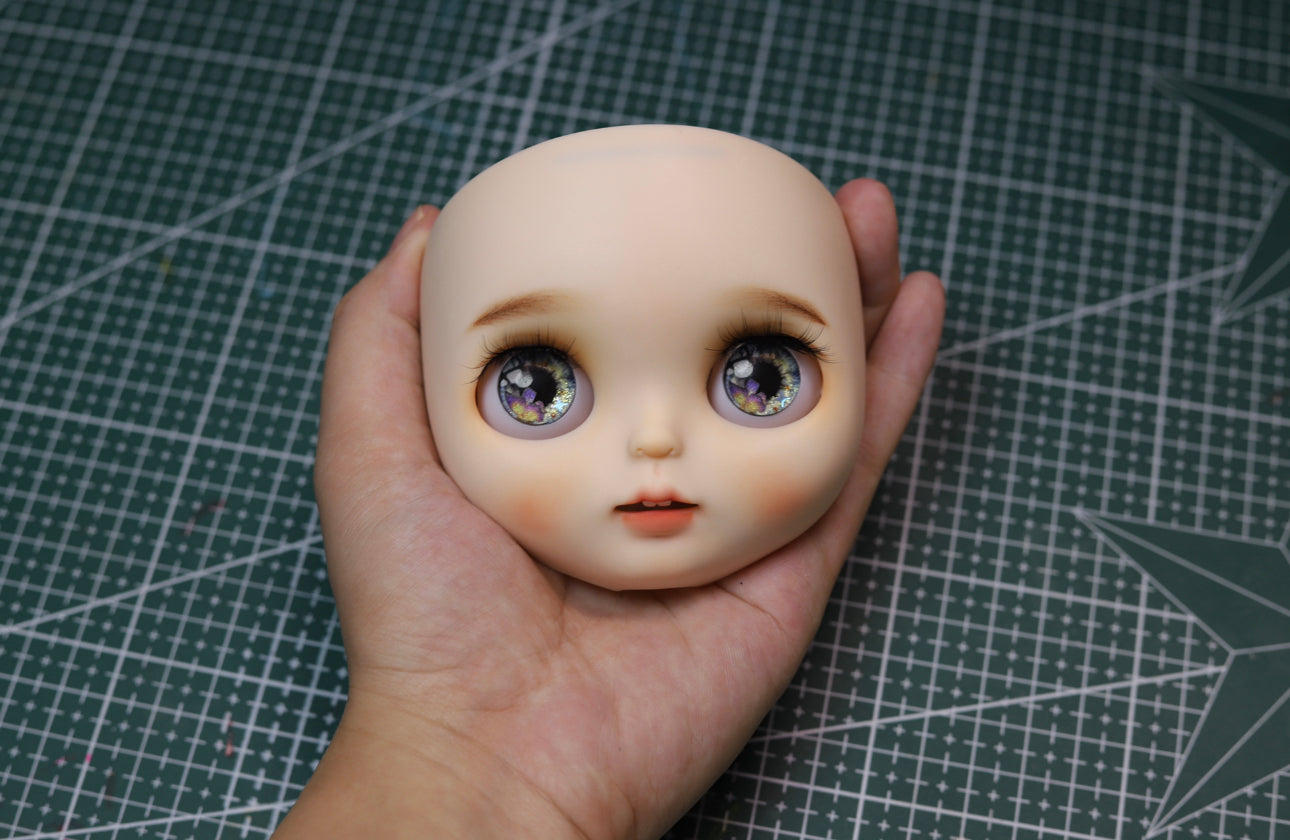 Halloween Blythe Doll Custom Faceplate with Makeup(White Skin) 011