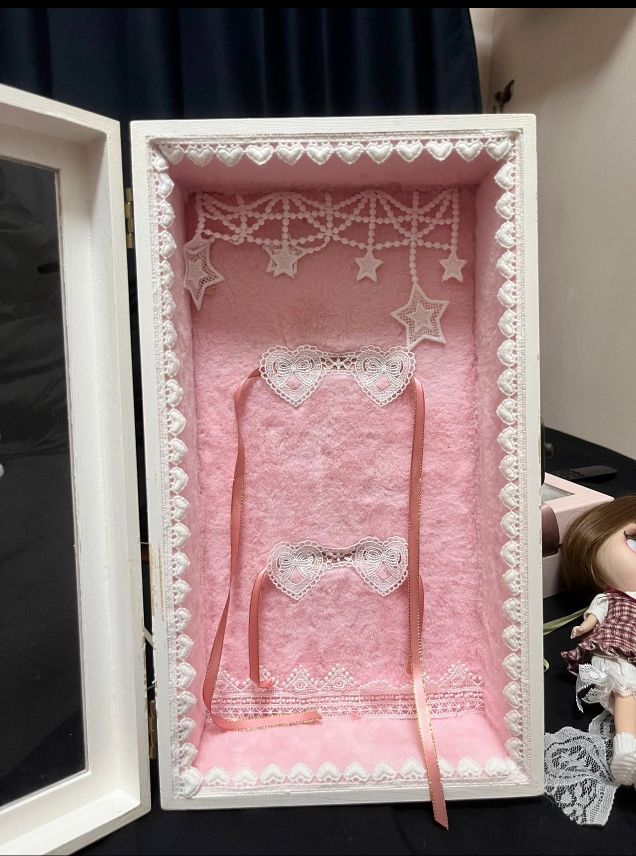 Blythe/BJD dollhouse dioramaroom French room box DOLLSHOWCASE/DISPLAYCASE/CARRYCASE for 12" blythe dolls 1:6 BJD/BARBIE/MONSTERHIGH DOLLS12