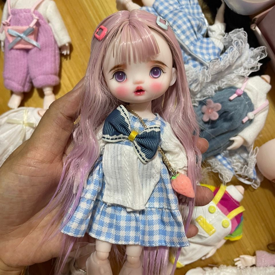 Full set-16cm doll with clothing suit-16cm doll clothes set-BJD clothing Suit-Bjd Outifts with makeup