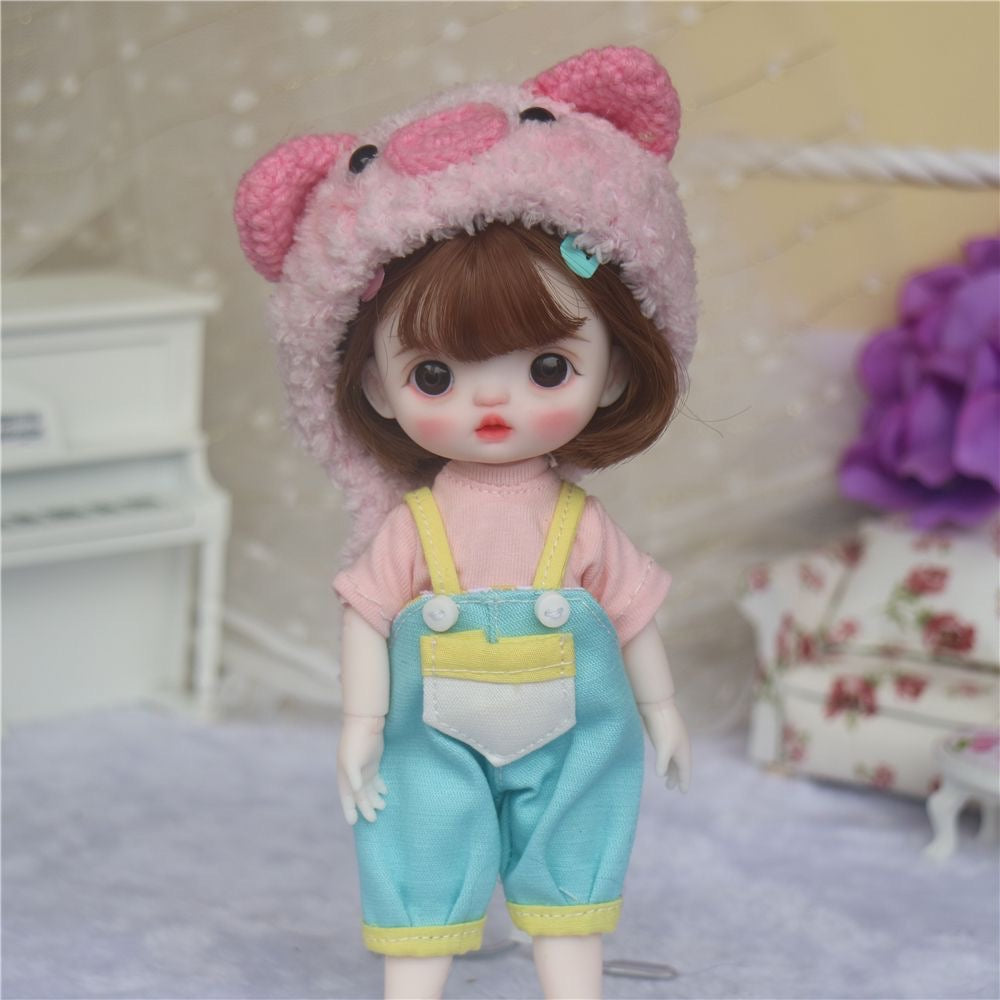 Full set-16cm doll with clothing suit-16cm doll clothes set-BJD clothing Suit-Bjd Outifts with makeup