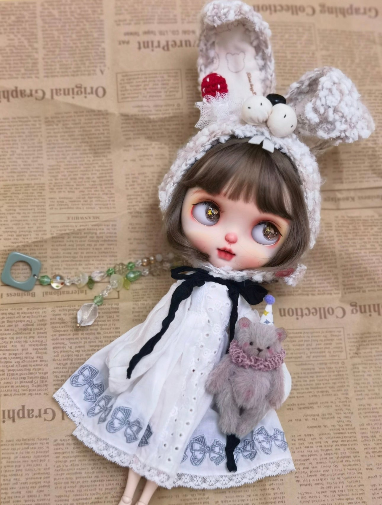 Happy Easter 2024 Handmade hat for Blythe,BJD 1/6 Doll Cl 03