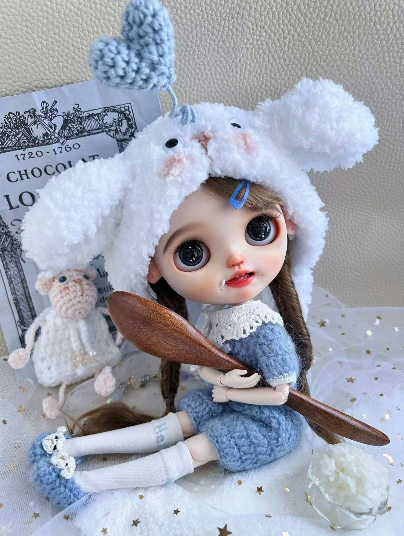 Happy Easter 2024 Handmade hat for Blythe,BJD 1/6 Doll Cl 04