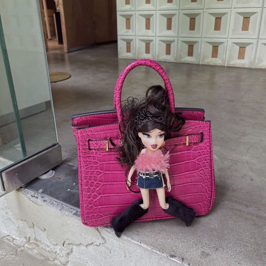 Rainbow high school custom doll bag,vintage style,chic design-pink05