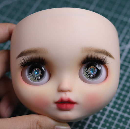 Blythe Doll Custom Faceplate with Makeup(White Skin) -RBL 015
