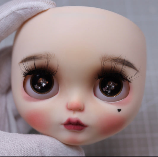 Blythe Doll Custom Faceplate with Makeup(White Skin) -RBL 08