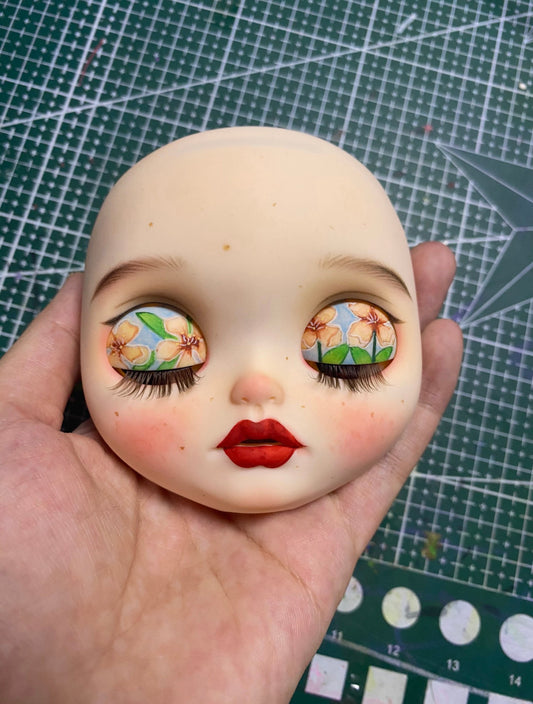 Halloween Blythe Doll Custom Faceplate with Makeup(White Skin) -RBL 05