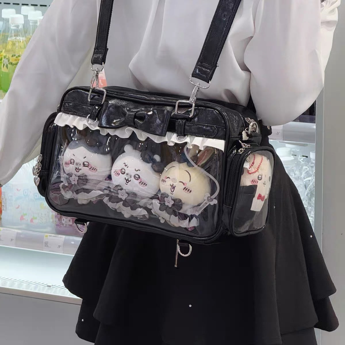 BLYTHE BJD travel bag for Blythe/OB24/1/6BJDProtective For Doll Handcrafted Handmade SHOWCASE/DISPLAYCASE/CARRYCASE 0112