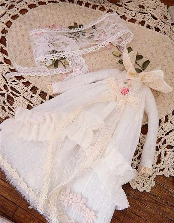 Pink Dress Night Dress for Blythe,BJD 1/6 Doll Clothes Customized 016