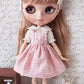 Pink Dress Night Dress for Blythe,BJD 1/6 Doll Clothes Customized 024