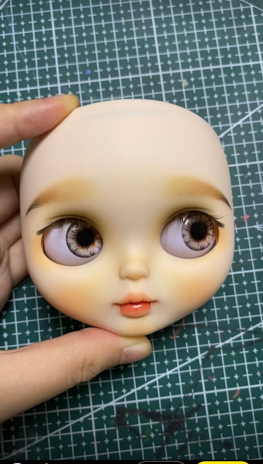 Blythe Doll Custom Faceplate with Makeup(White Skin) -RBL 09