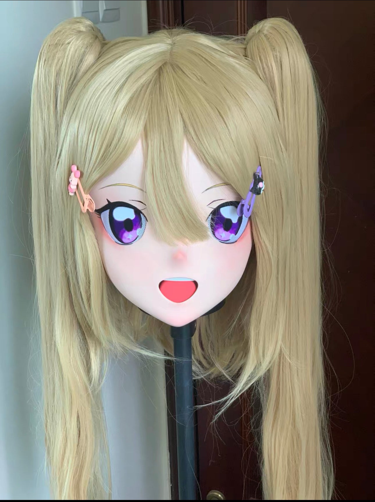 Kigurumi mask.BJD head doll.Doll head.Anime mask.Crossdressing mask. Animegao. Carnival mask.Real face mask. Manga mask /INSTOCK01