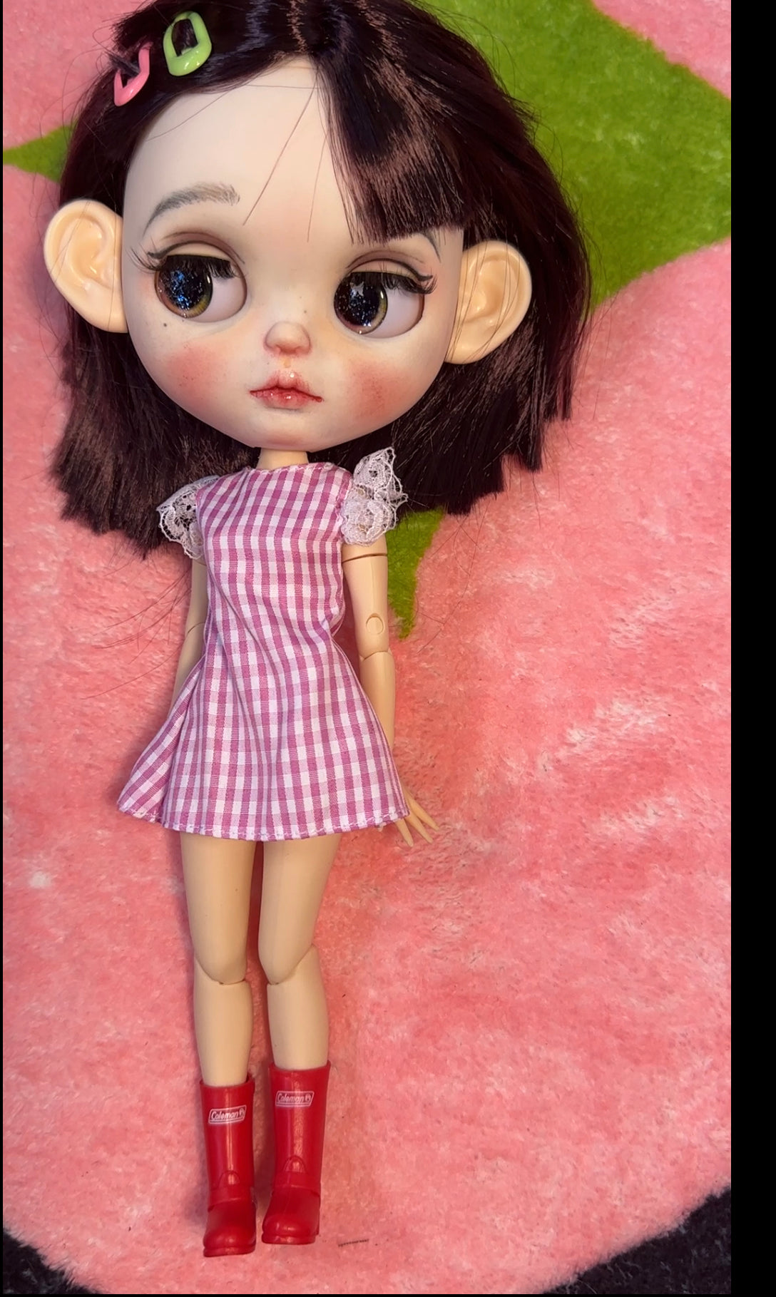 Cute Dress Pink Dress for Blythe,BJD 1/6 Doll Clothes Customized 020