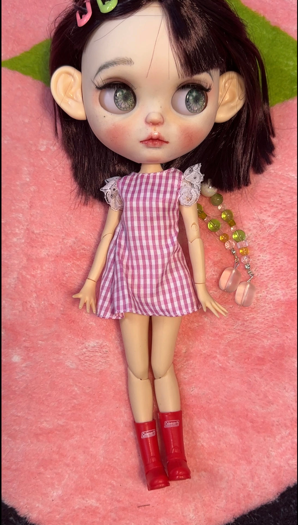 Cute Dress Pink Dress for Blythe,BJD 1/6 Doll Clothes Customized 020