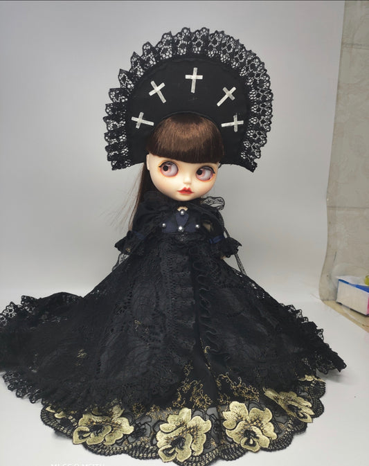 HALLOWEEN BLYTHE DOLL CLOTHE HANDMADE DRESS FOR 0B24/OB22