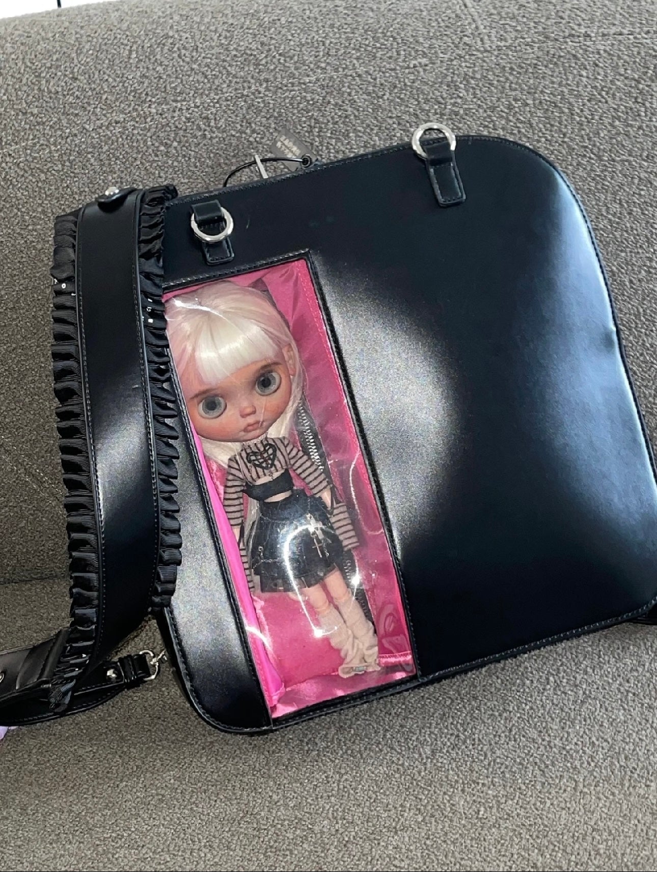ITA BAG LABUBU,MAOMAO,BLYTHE BJD travel bag for Blythe/Protective For Doll SHOWCASE/DISPLAYCASE/CARRYCASE 074