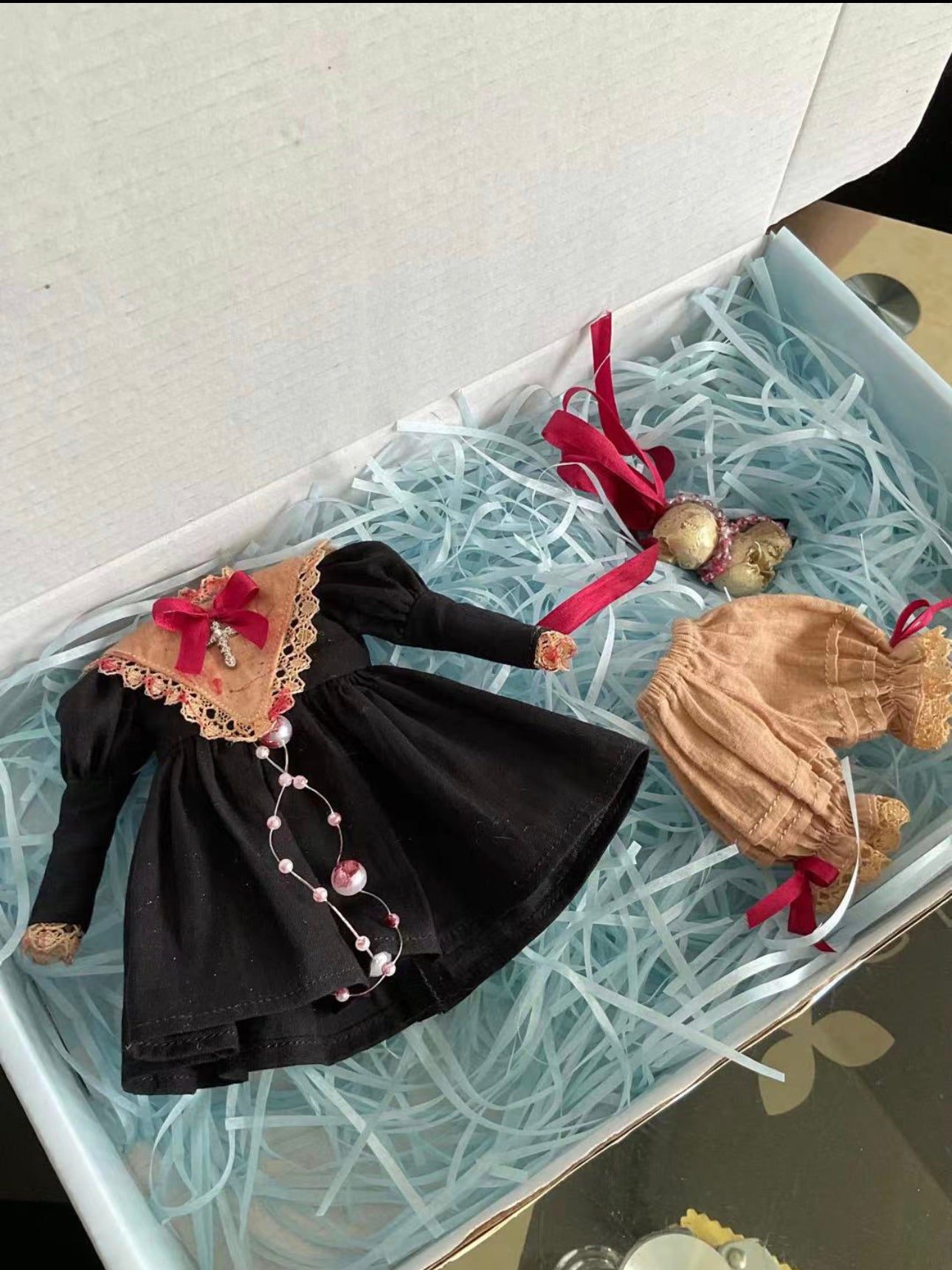 White Long Dress Night Dress for Blythe,BJD 1/6 Doll Clothes Customized 05