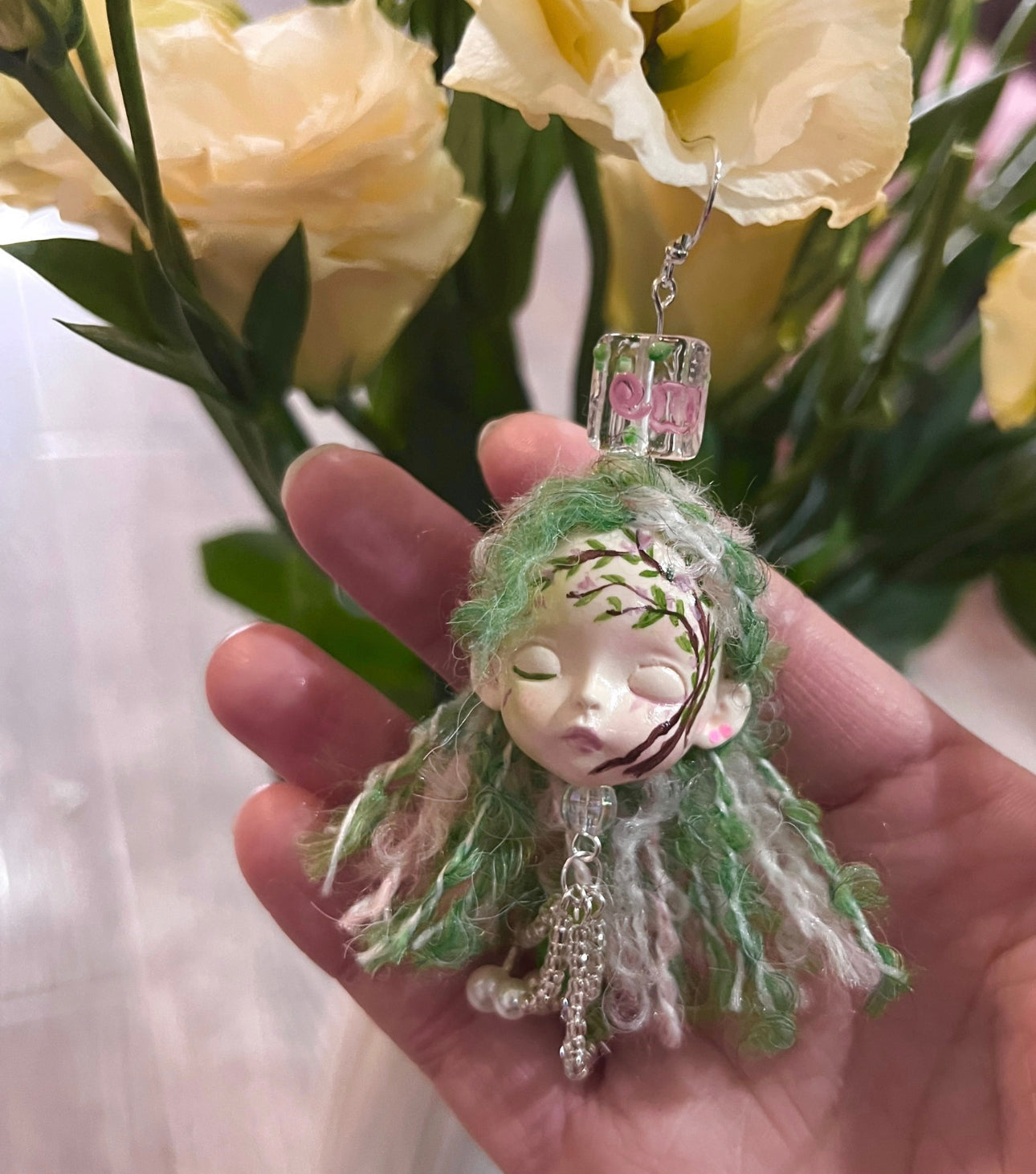 HALLOWEEN BJD DOLL CLAY SCULPT DOLLS ,POLYMER CLAY DOLL EARRINGS(1PAIR)03