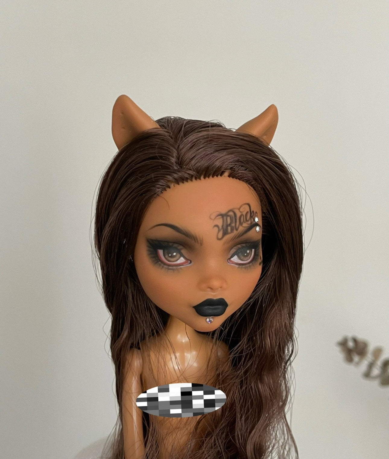 MONSTER HIGH DOLL OOAK CUSTOM,MONSTER HIGH DOLLS REPAINT,FRANKIE,DRACULAURA,LAGOONA ETC.- ART DOLL 0188