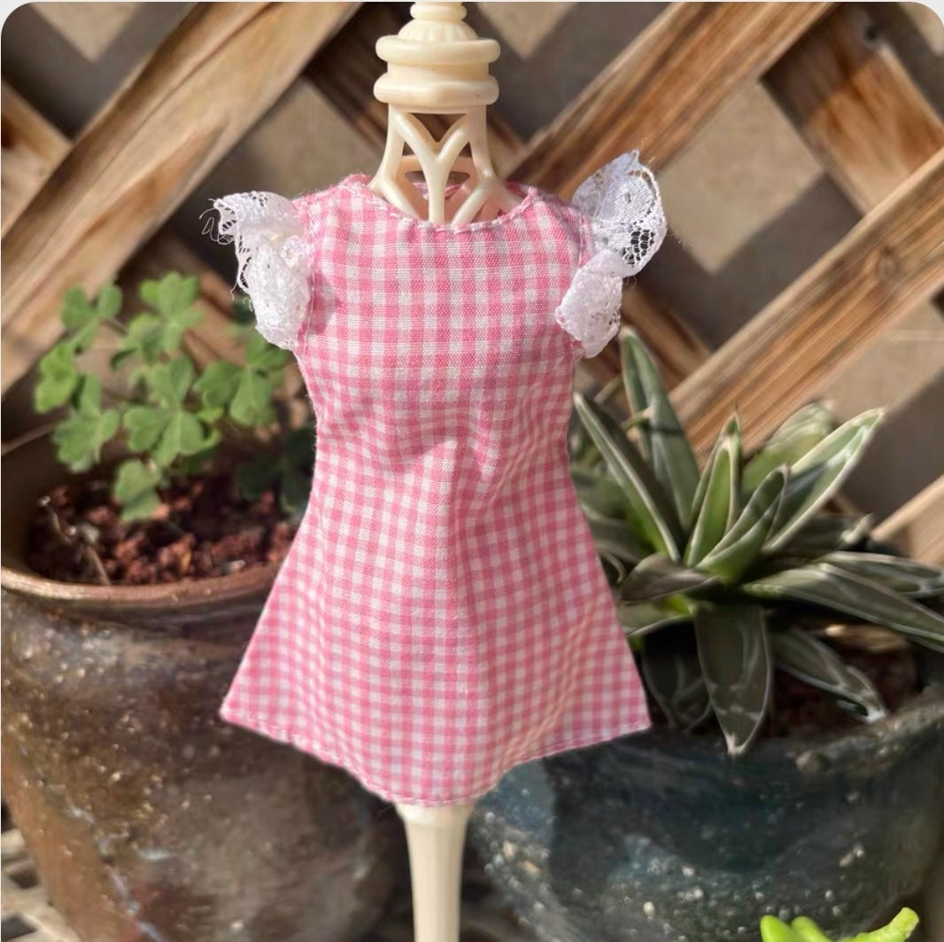 Cute Dress Pink Dress for Blythe,BJD 1/6 Doll Clothes Customized 020