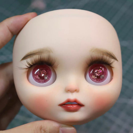 Blythe Doll Custom Faceplate with Makeup(White Skin) -RBL 020