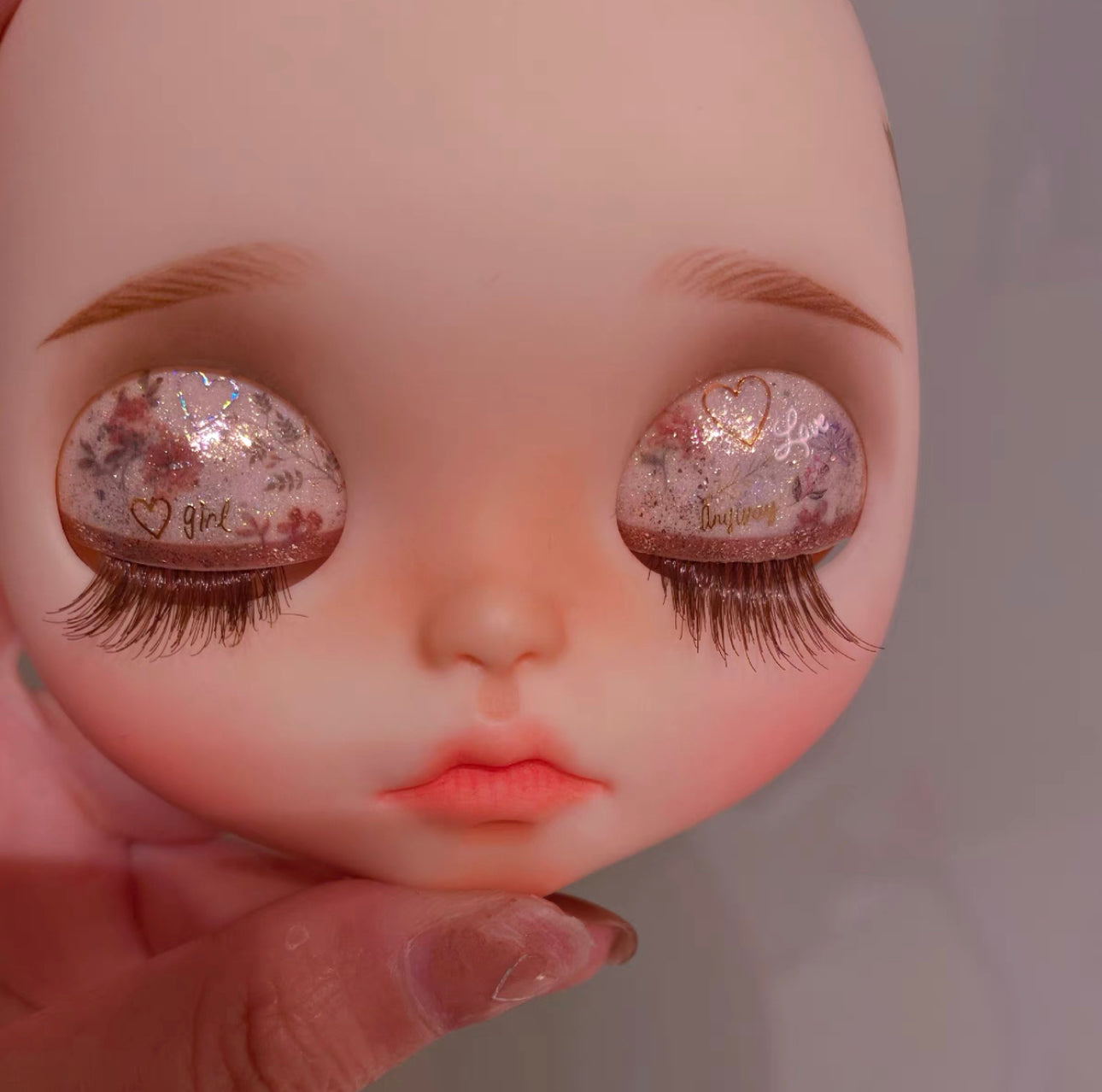 Repaint makeover Replacement Eye Mechanism and Set of Screws Spring and T-Bar for Custom Blythe Dolls 07