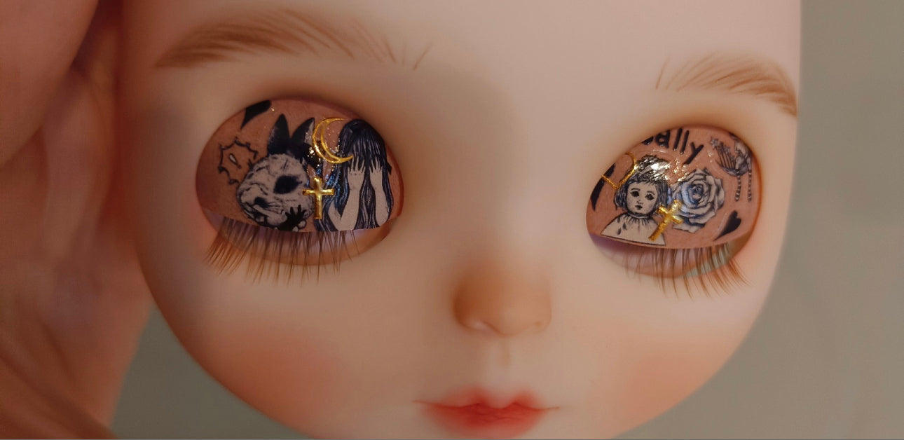 Repaint makeover Replacement Eye Mechanism and Set of Screws Spring and T-Bar for Custom Blythe Dolls 08