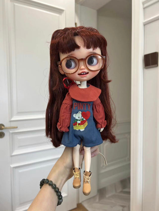 Custom Blythe Doll Outfit, Blythe Clothes, Blythe Dress, Blythe Sweater, Blythe Dolls003