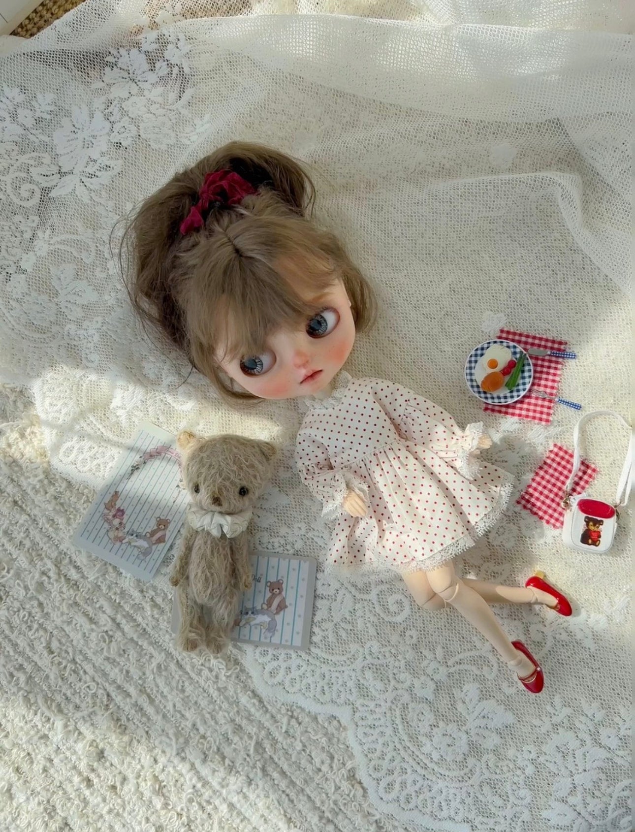 Custom Blythe Doll Outfit, Blythe Clothes, Blythe Dress, Blythe Sweater, Blythe Dolls002
