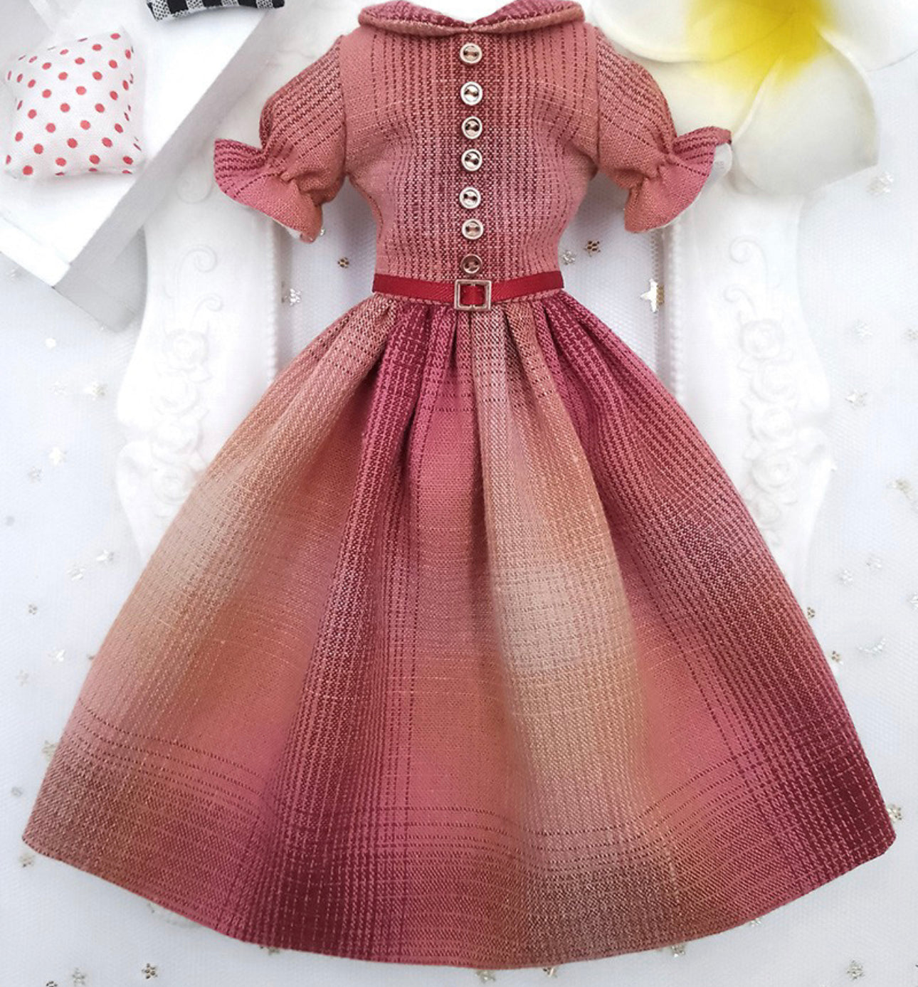 HANDMADE DRESS OUTFIT FOR 12“ DOLLS LIKE FASHION ROYALTY FR POPPY PARKER PP NU FACE 01