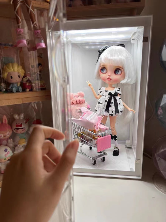 BLYTHE BJD DOLL display case with lights Showcase 36CM FIT BLYTHE BJD Barbie-Ever after Monster High fairy doll house