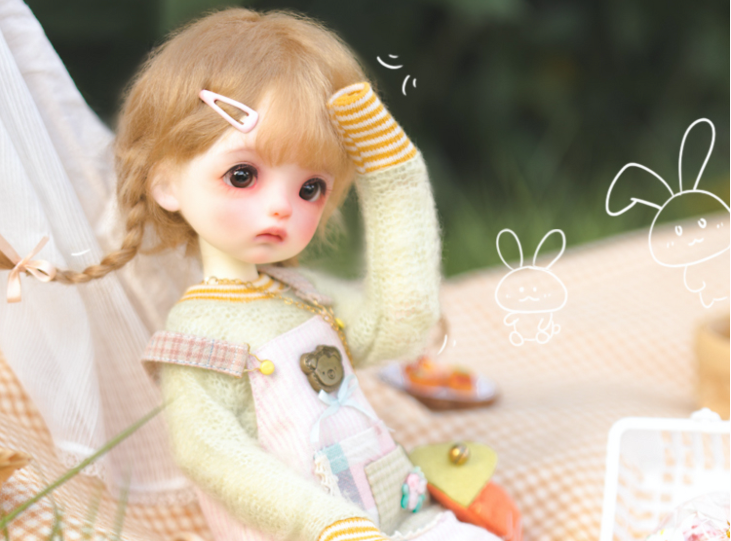 DOLLZONE BJD DOLL Peach 1/6(30cm) Ball Jointed Doll FULL SET INSTOCK