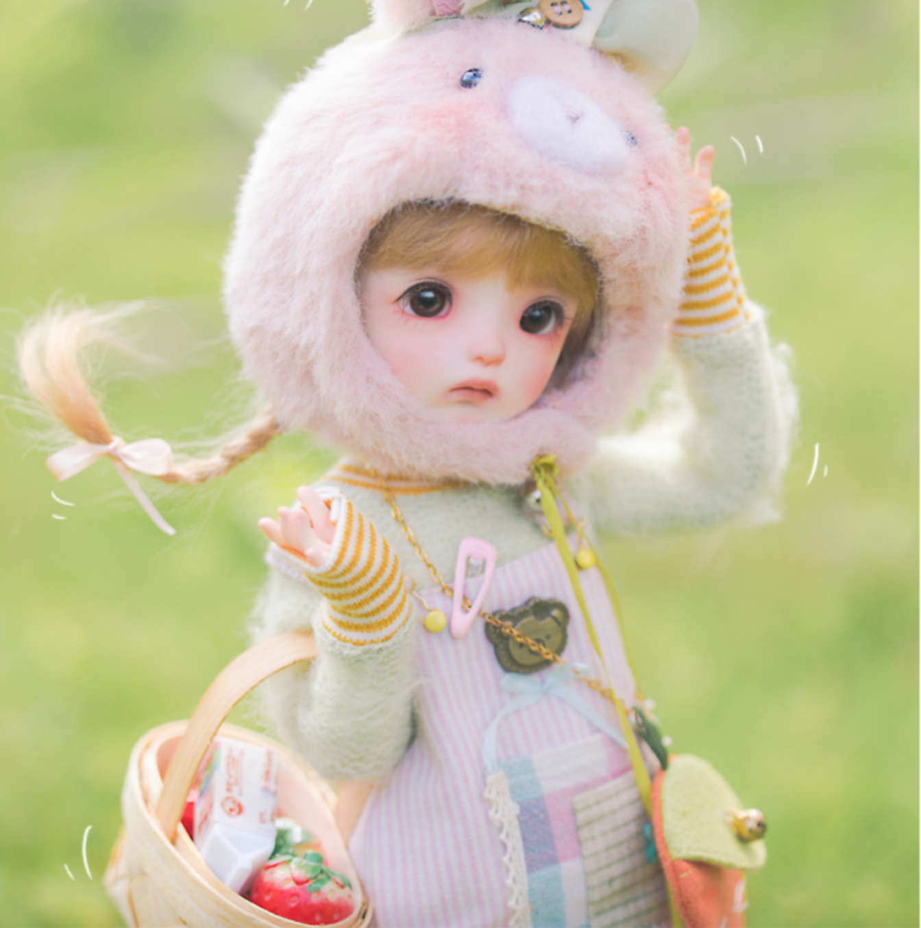 DOLLZONE BJD DOLL Peach 1/6(30cm) Ball Jointed Doll FULL SET INSTOCK
