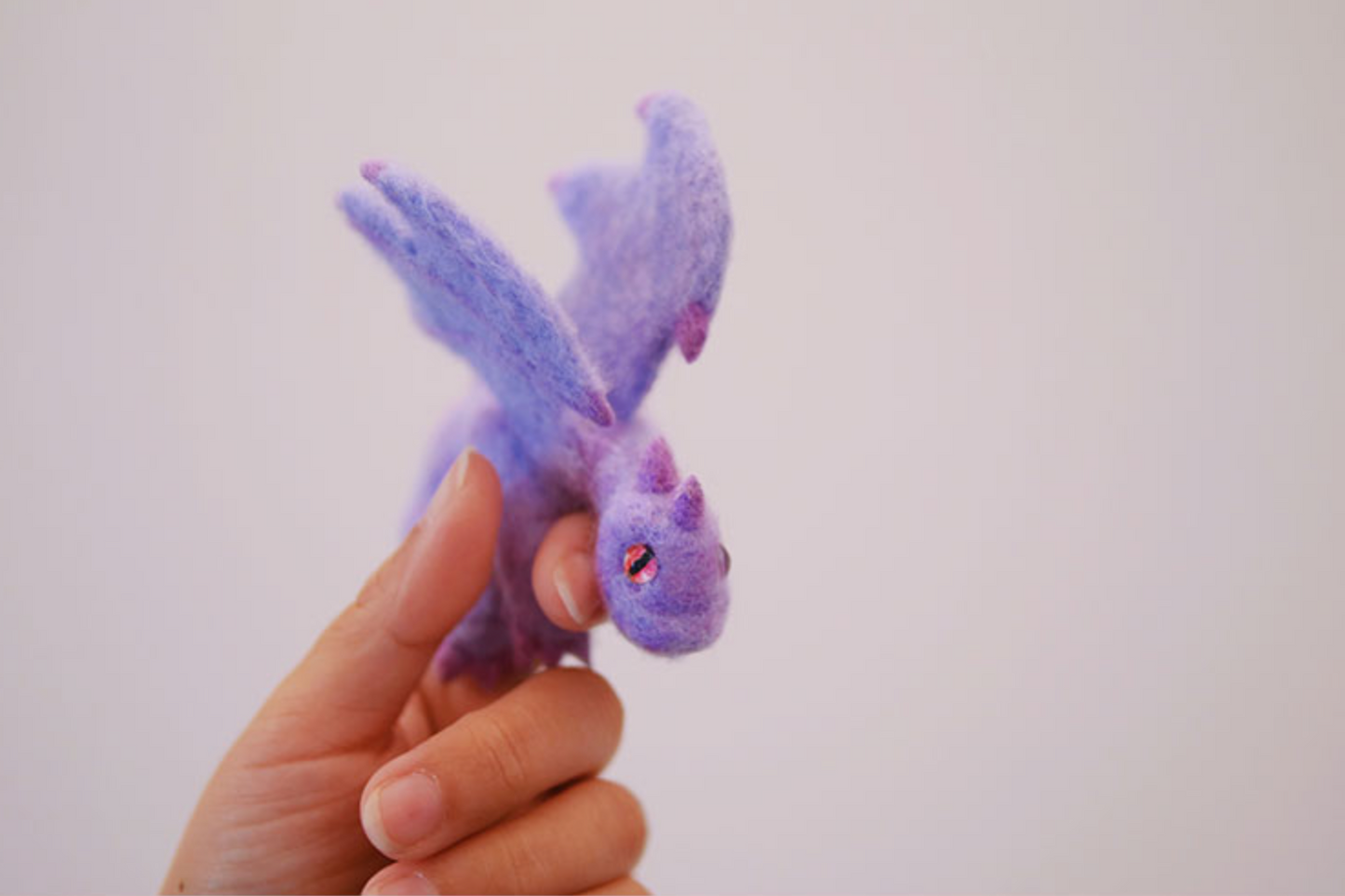 Drangon needle felted wool Material Kit Halloween Christmas Gift012