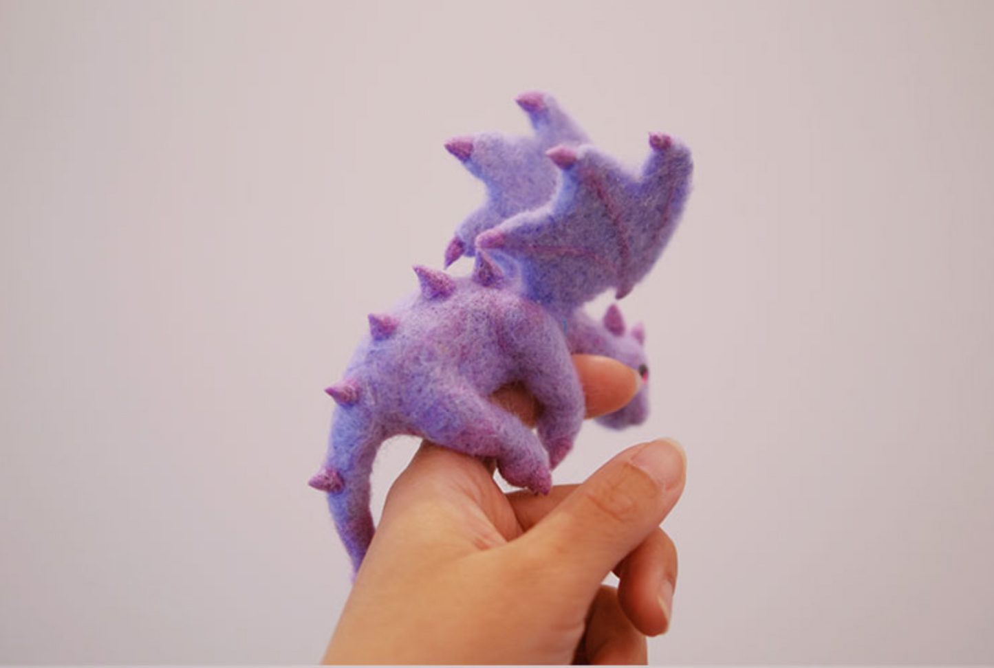 Drangon needle felted wool Material Kit Halloween Christmas Gift012