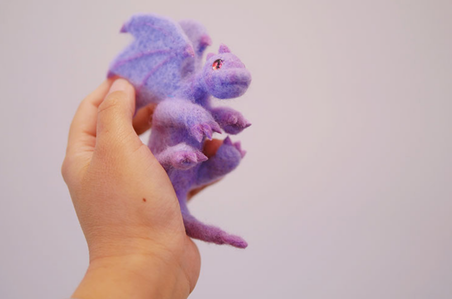 Drangon needle felted wool Material Kit Halloween Christmas Gift012