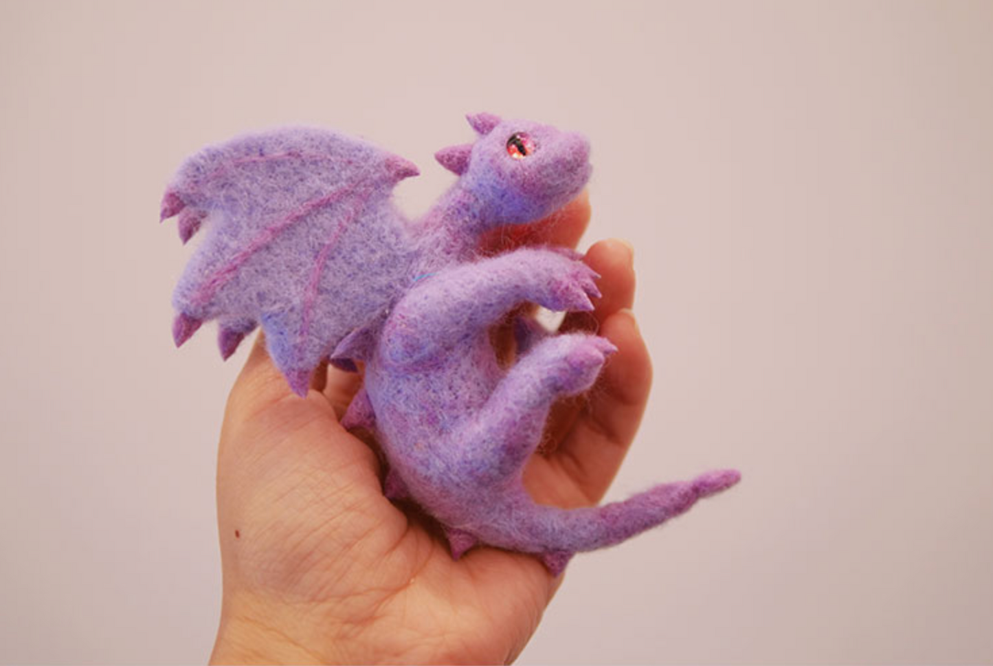 Drangon needle felted wool Material Kit Halloween Christmas Gift012