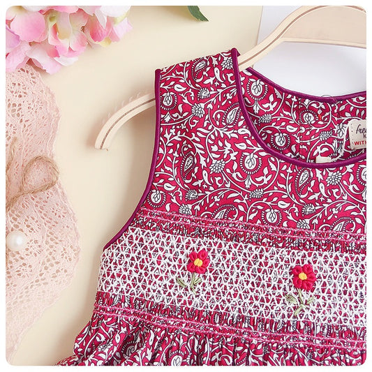 SMOCKING Toddler Girls Elegant handmade dress