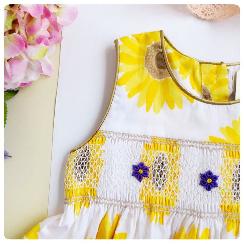 SMOCKING Toddler Girls Elegant handmade dress