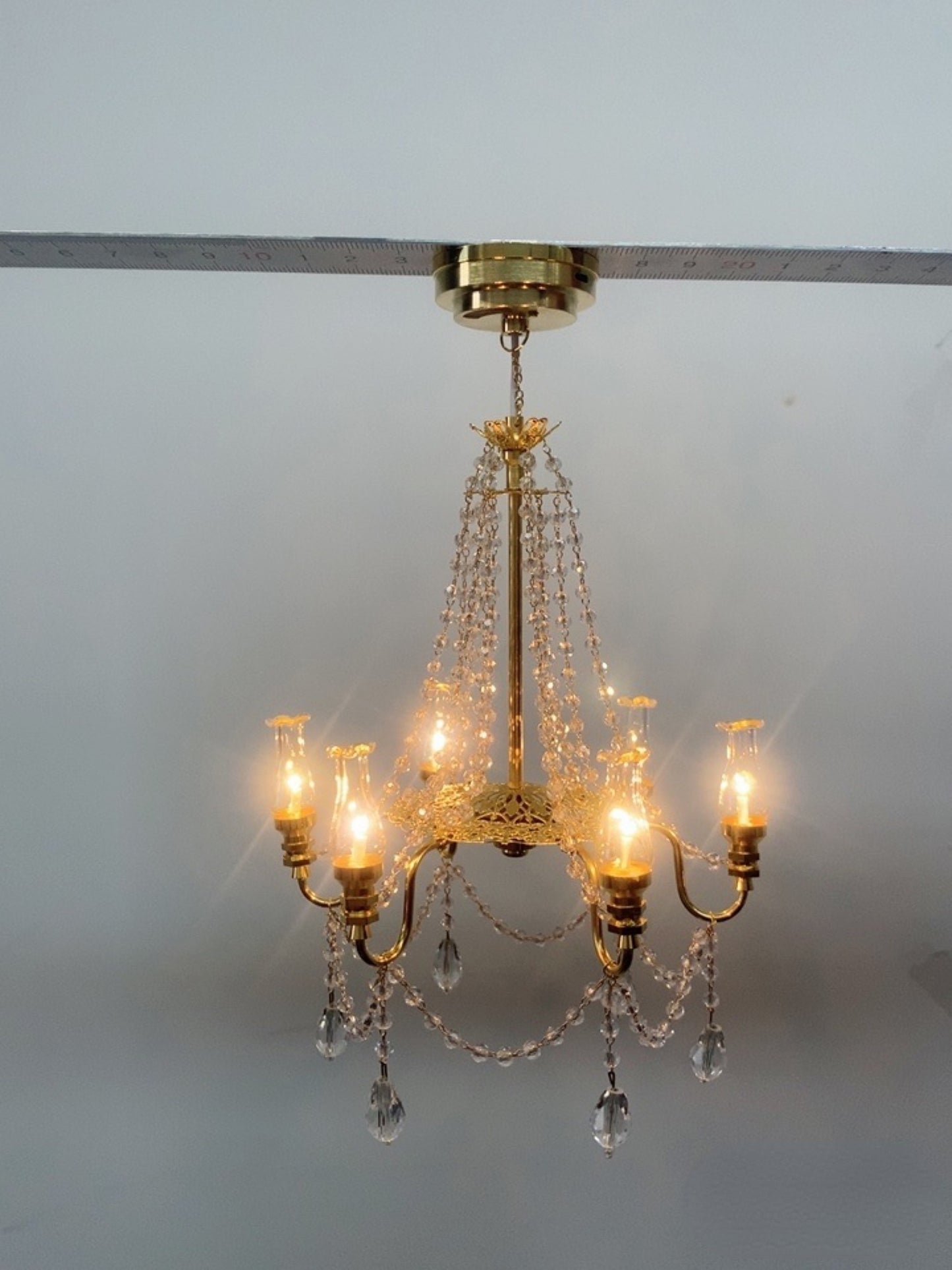 BJD Furniture Crystal chandeliers lights app control for YOSD/MSD/SD size Ball-jointed doll
