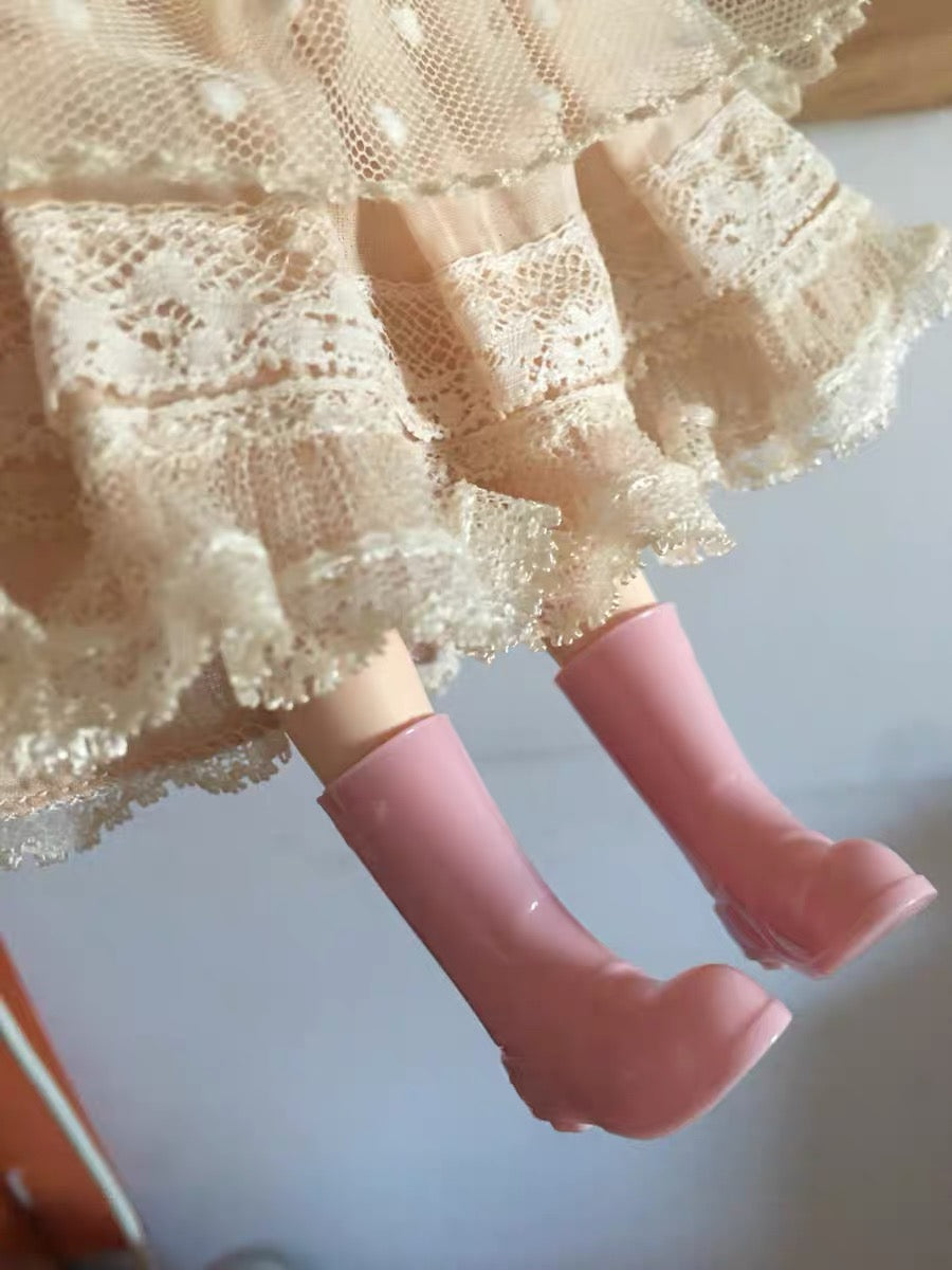 BJD Shoes Cute Short RAINNY Boots for BLYTHE OB24 Size Ball-jointed Doll