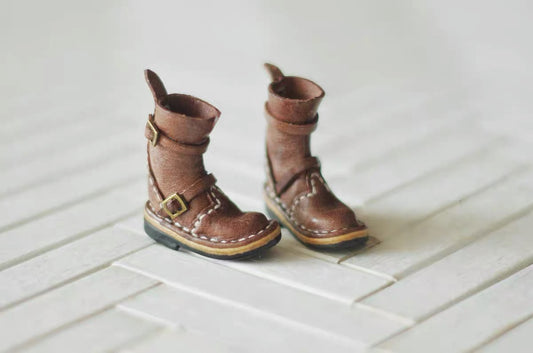 BJD Shoes Cute Short leather Boots for BLYTHE OB24 OB22 OZS Size Ball-jointed Doll