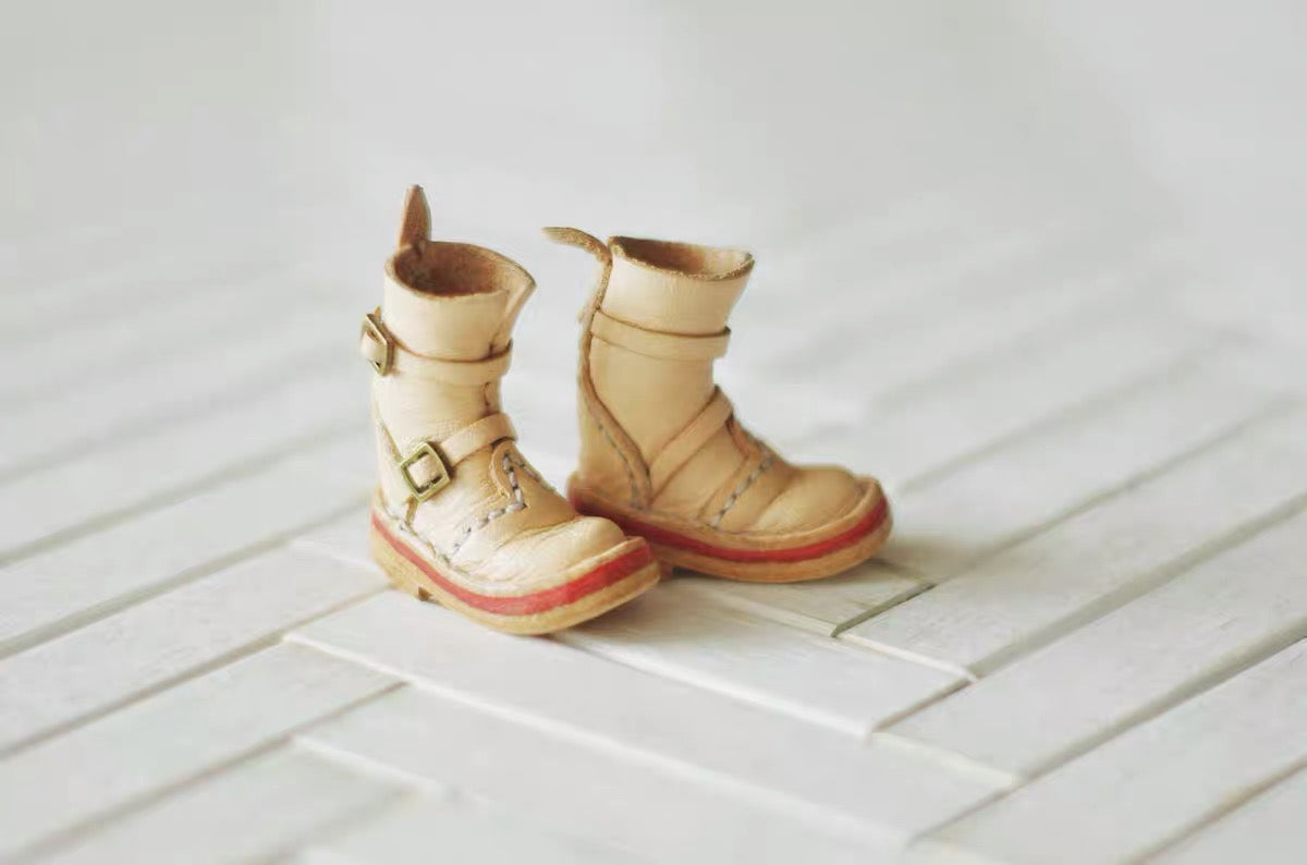 BJD Shoes Cute Short leather Boots for BLYTHE OB24 OB22 OZS Size Ball-jointed Doll