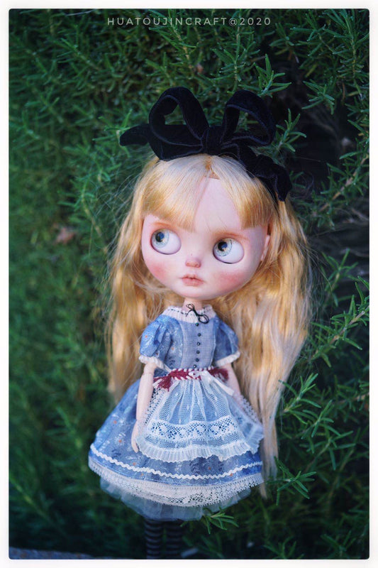 BLYTHE DOLL cloth Dress sewing pattern , Dolls clothes pattern and tutorial, Clothes sewing pattern for stuffies,BLYTHE DOLL cloth  material DRESS 02