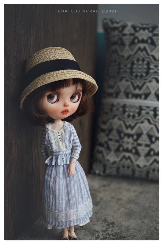 BLYTHE DOLL cloth Dress sewing pattern , Dolls clothes pattern and tutorial, Clothes sewing pattern for stuffies,BLYTHE DOLL cloth raw material DRESS 03