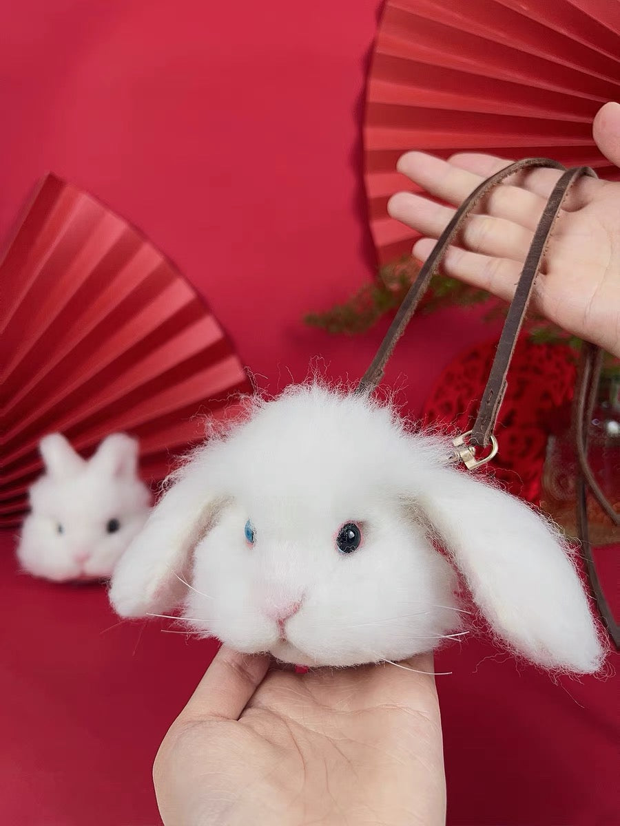 Needle felted wool Felting Animals 《Bunny》Material Kit Handmade Craft 013
