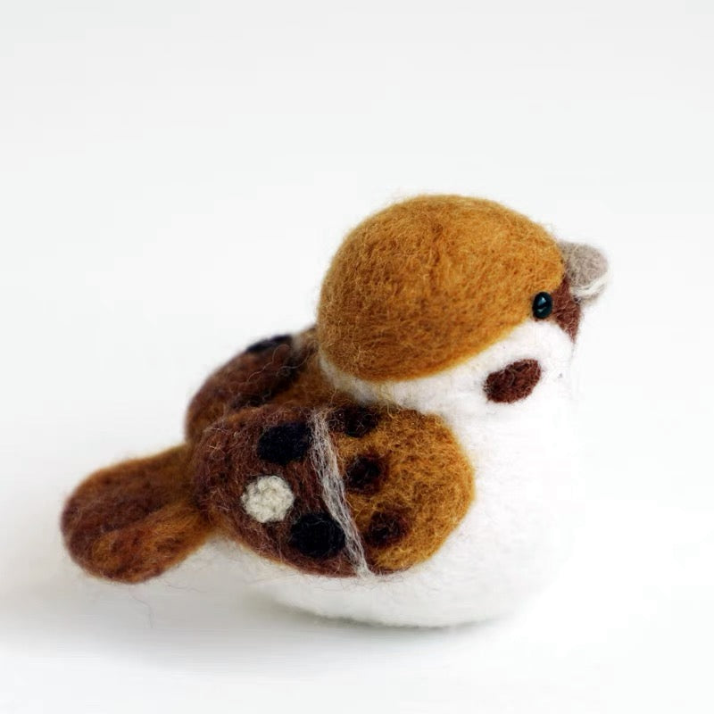Needle felted wool Felting Animals 《birds》-Material Kit Handmade Craft Valentine's Day Gift 024